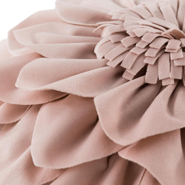 3D Flower Decorative Velvet Throw Pillow Case