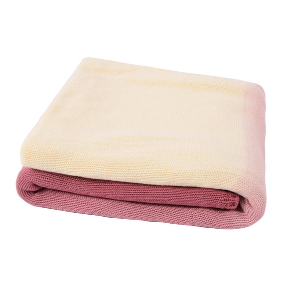 Gradient color knitting blanket