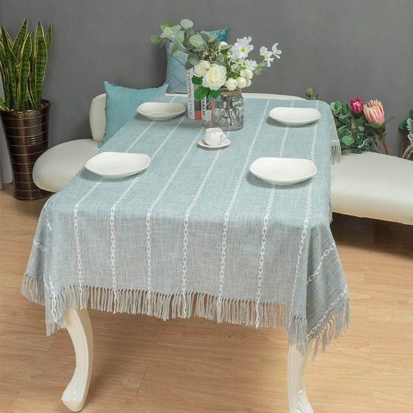 embroidered-striped-tablecloth-with-tassels