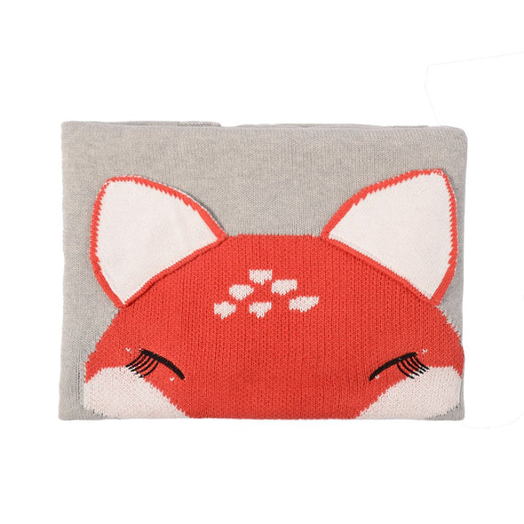 Fox knitting blanket