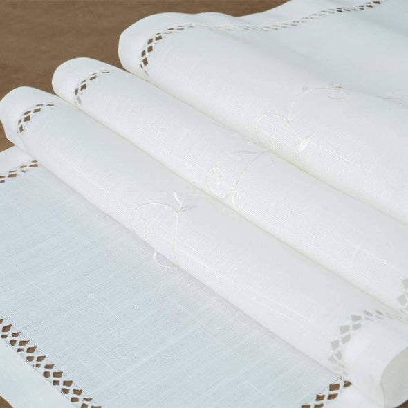 Embroidered-White-Table-Runner