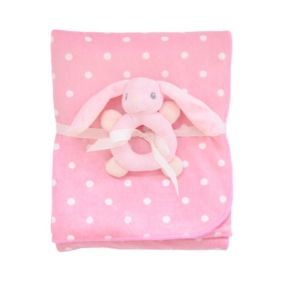Shaggy baby infant rattle set