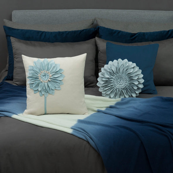 light-blue-sunflower-throw-pillows