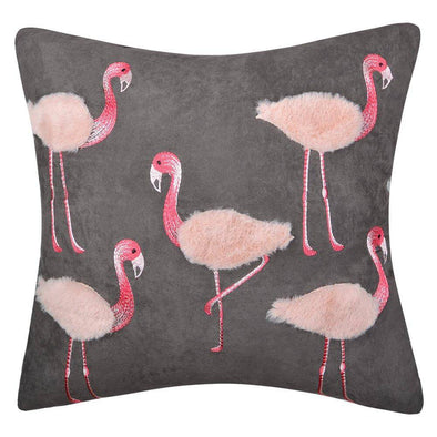 gray-flamingo-throw-pillow-case