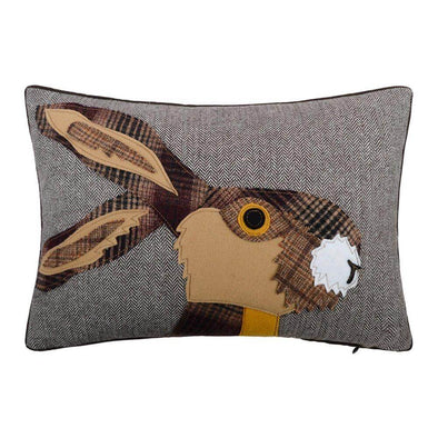 Rabbit Applique Embroidery Oblong Pillow Case