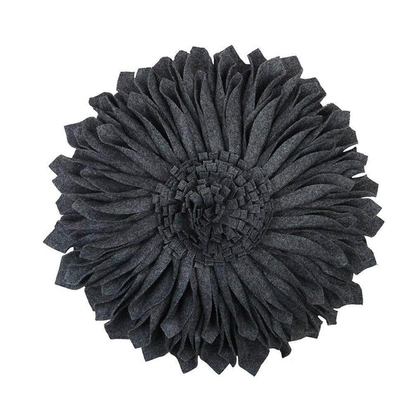 dar-grey-sunflower-round-cushion