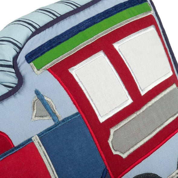 King Rose Pure Cotton Home Textile Train Shaped Pillow Embroidered